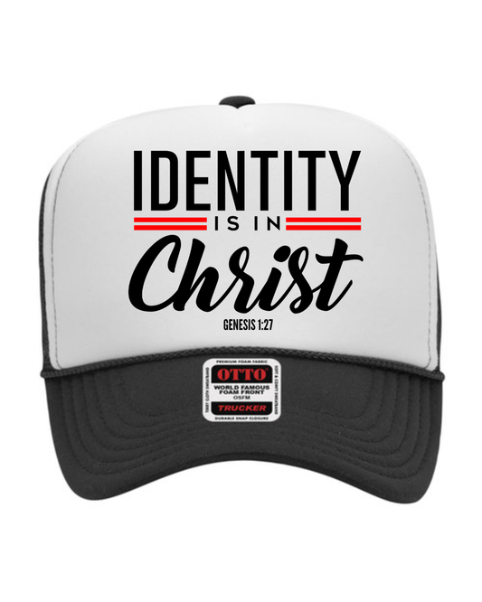 Identity ChristIs Trucker Hat – Christian Snapback Cap | Faith-Based Streetwear Mesh Hat
