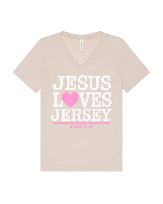 Jesus Loves New Jersey Women’s Tee | John 3:16 Christian Graphic T-Shirt
