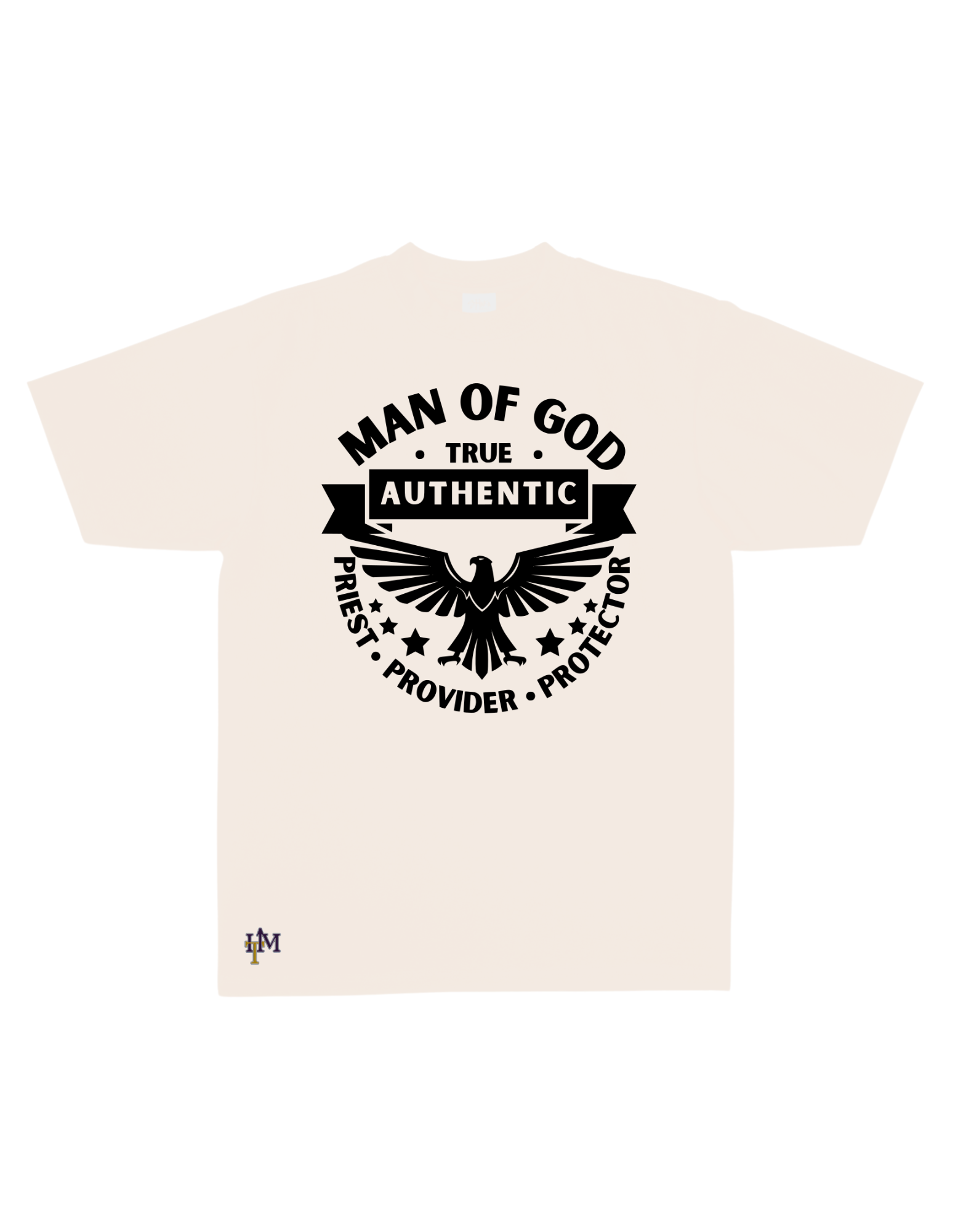 Men's Heavy Weight Cotton (Flocked) Man of God Eagle Tee