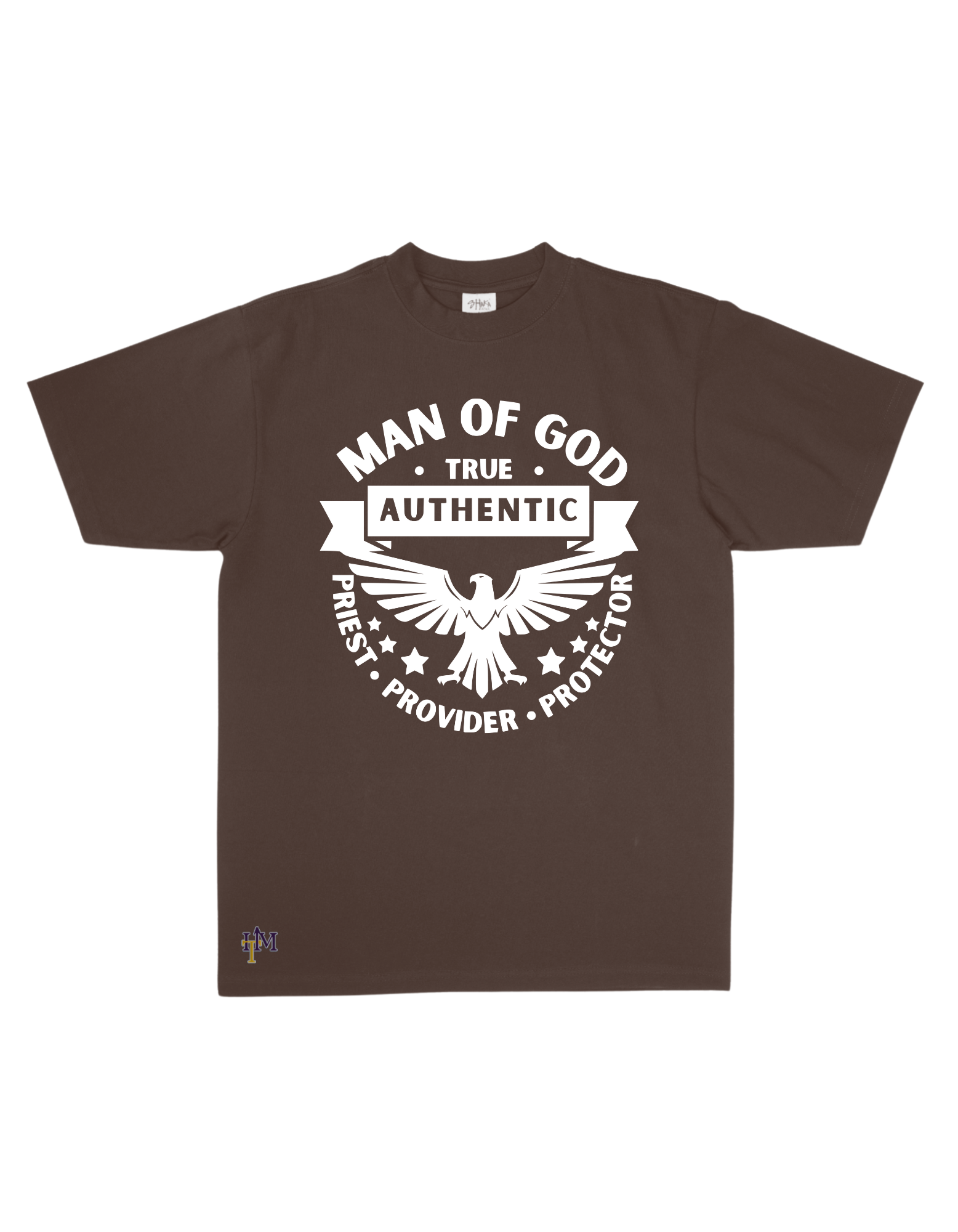 Men's Heavy Weight Cotton (Flocked) Man of God Eagle Tee