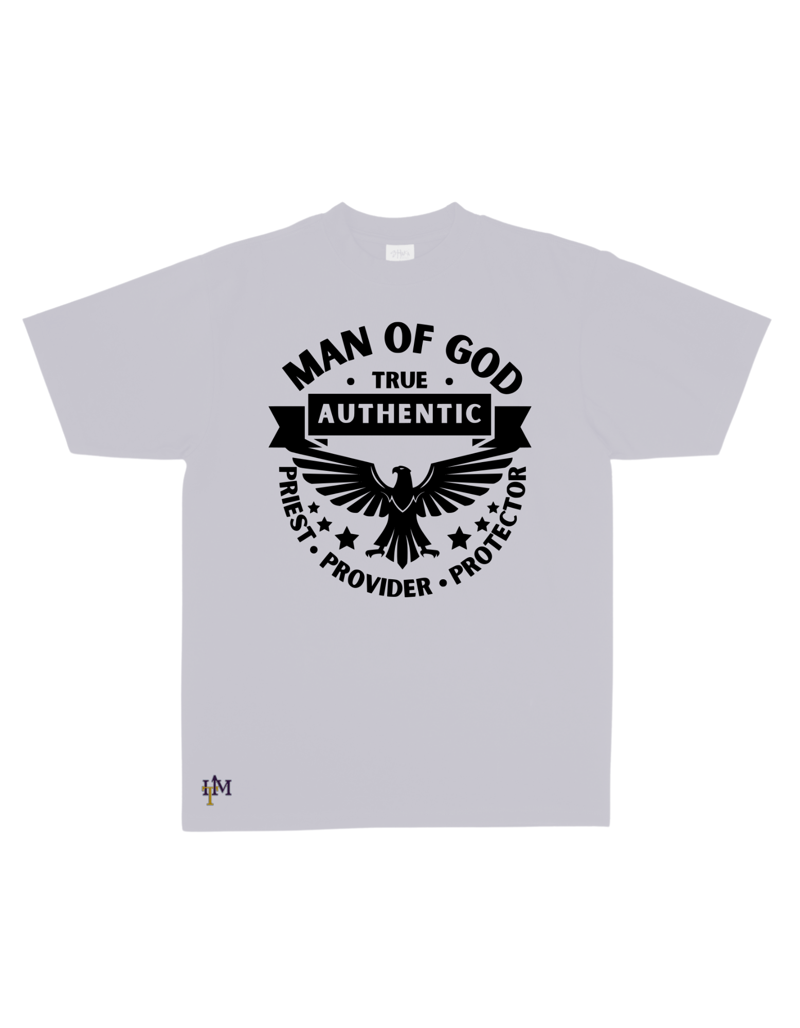 Men's Heavy Weight Cotton (Flocked) Man of God Eagle Tee