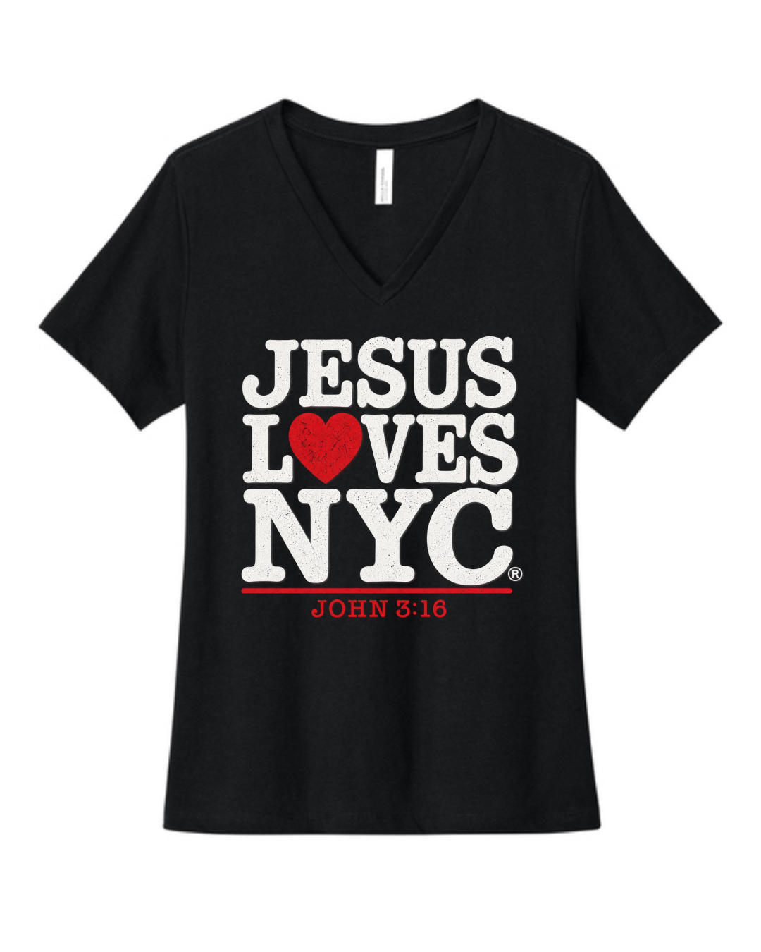 Jesus Loves NYC Women’s Tee | John 3:16 Christian Graphic T-Shirt