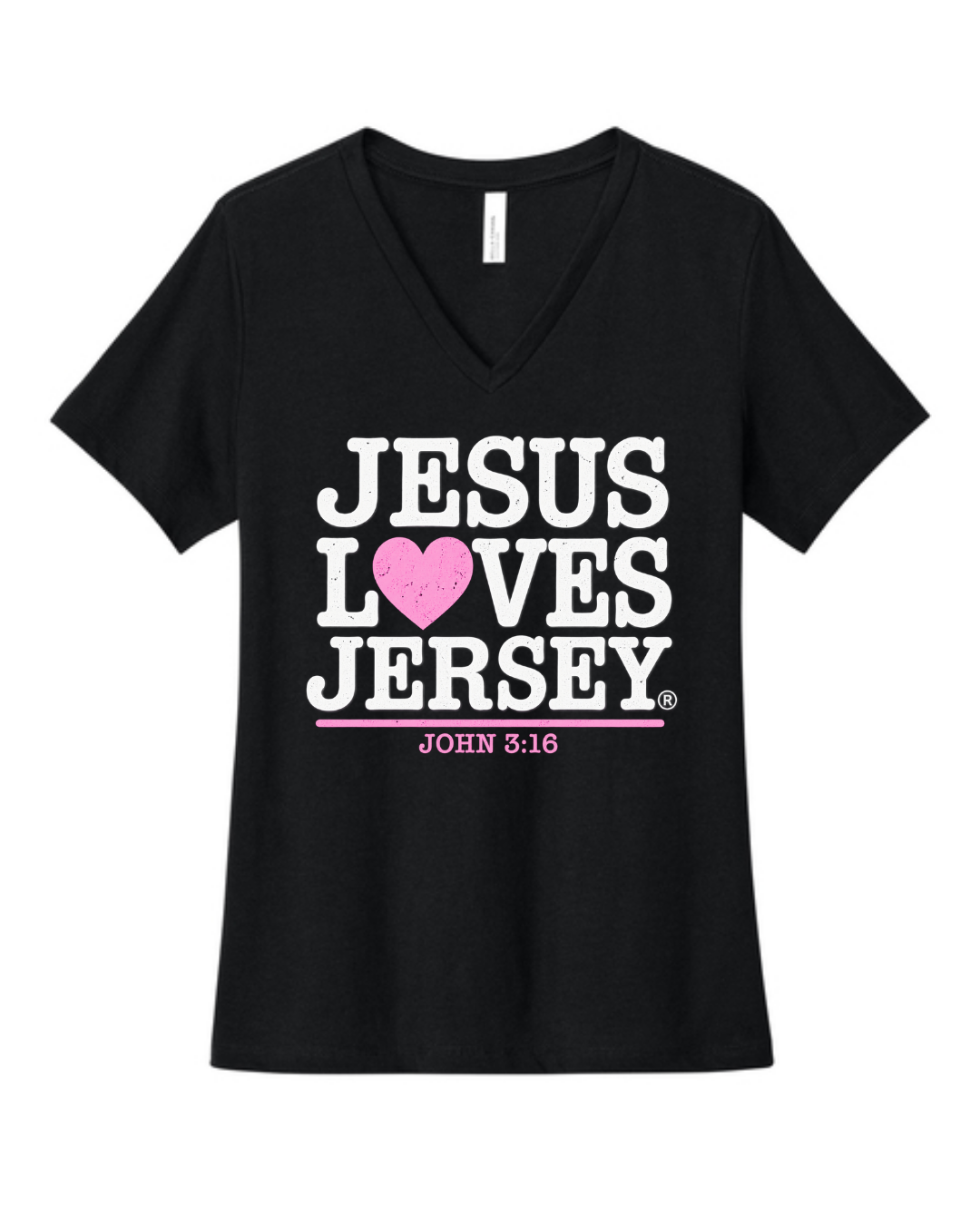 Jesus Loves New Jersey Women’s Tee | John 3:16 Christian Graphic T-Shirt