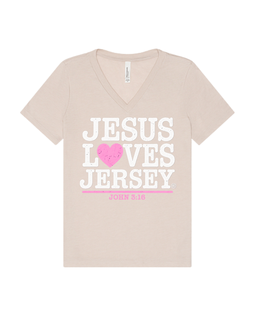 Jesus Loves New Jersey Women’s Tee | John 3:16 Christian Graphic T-Shirt