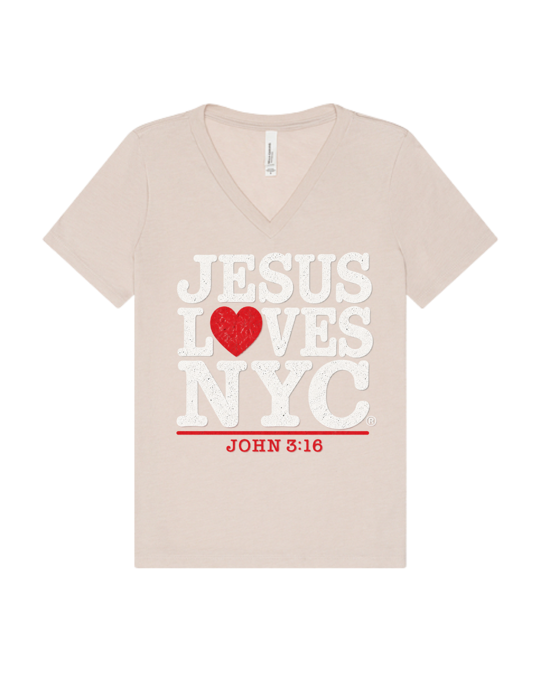 Jesus Loves NYC Women’s Tee | John 3:16 Christian Graphic T-Shirt