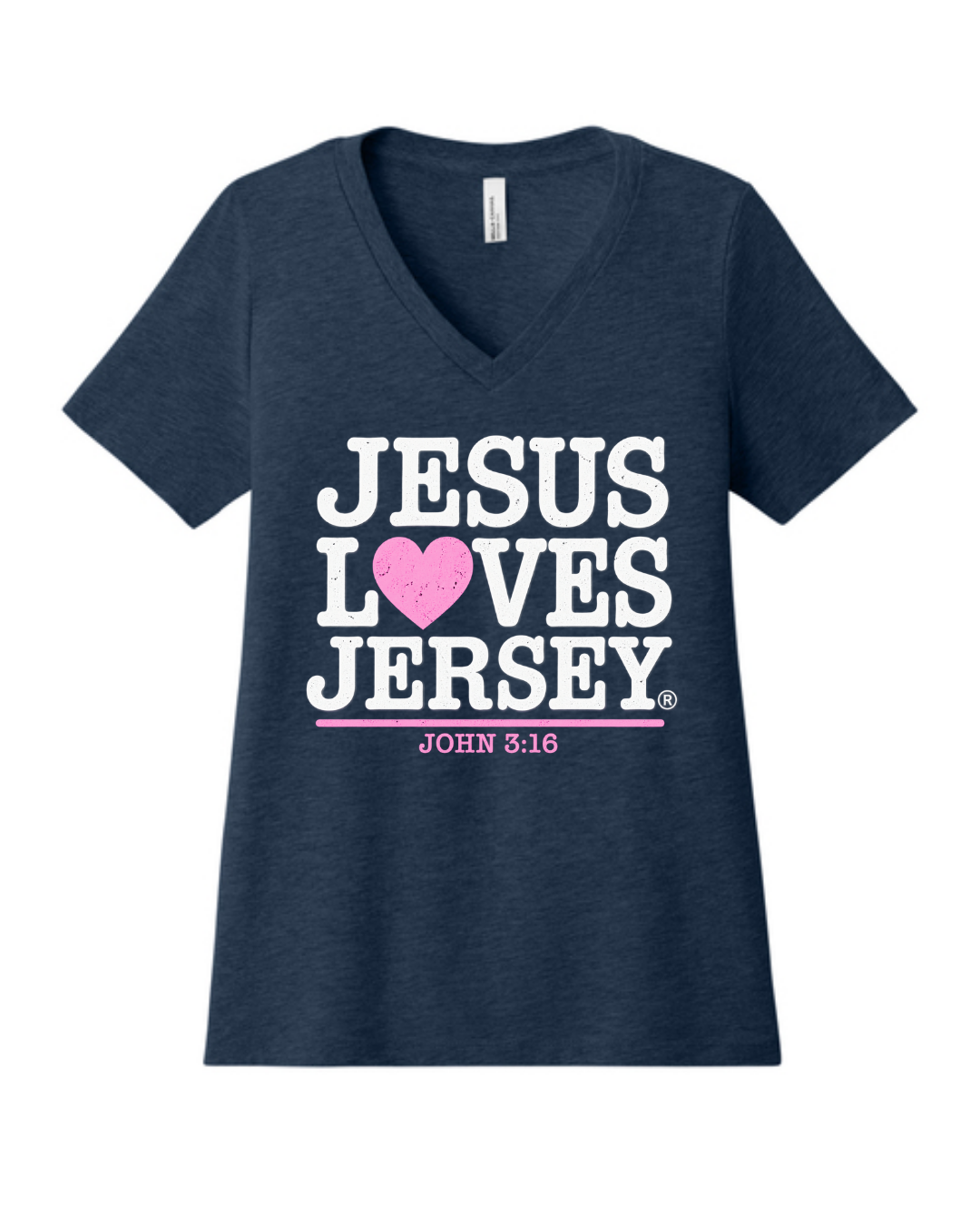 Jesus Loves New Jersey Women’s Tee | John 3:16 Christian Graphic T-Shirt