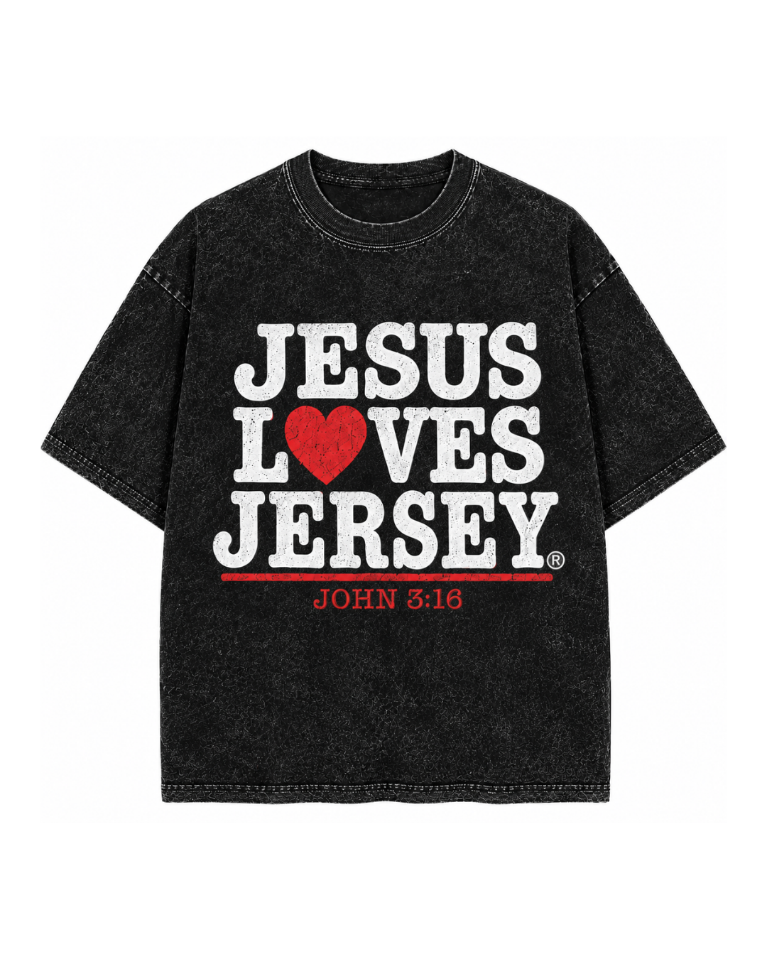 Jesus Loves New Jersey Men’s Tee | John 3:16 Christian Graphic T-Shirt