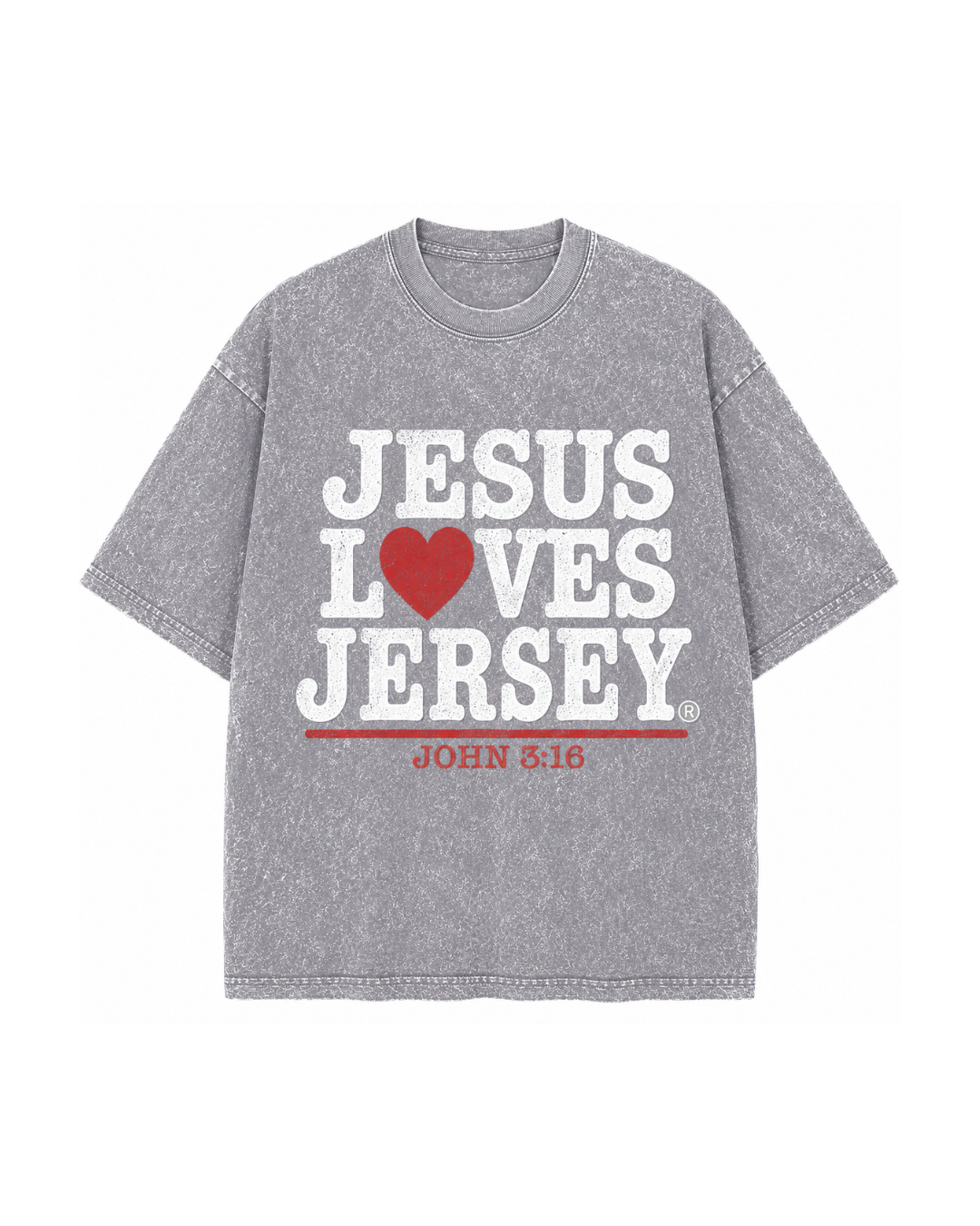 Jesus Loves New Jersey Men’s Tee | John 3:16 Christian Graphic T-Shirt