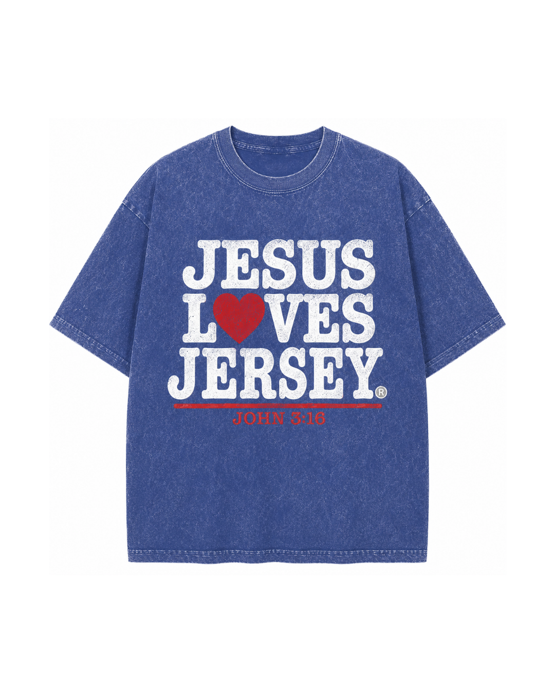 Jesus Loves New Jersey Men’s Tee | John 3:16 Christian Graphic T-Shirt
