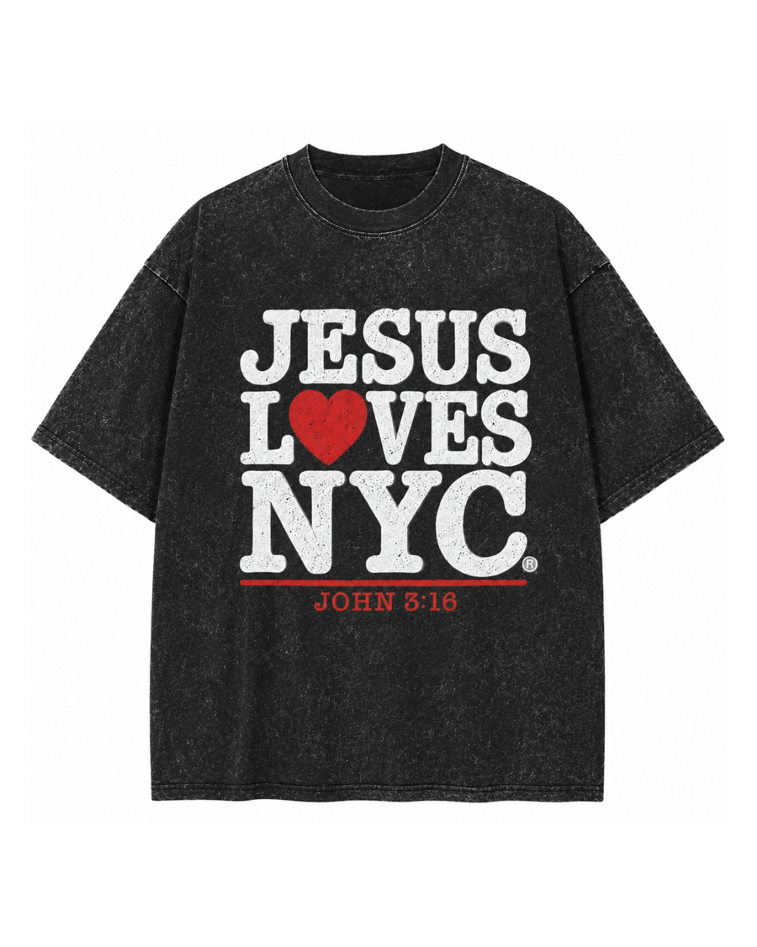 Jesus Loves NYC Men’s Tee | John 3:16 Christian Graphic T-Shirt