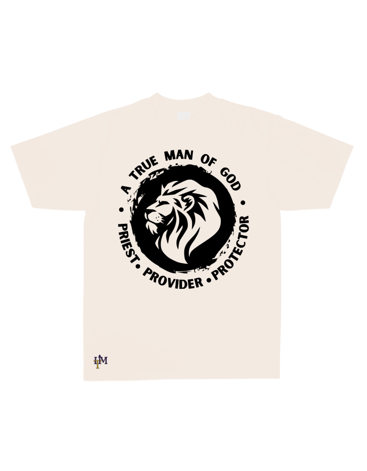 Men's Heavy Weight Cotton (Flocked) Man of God Lion Tee