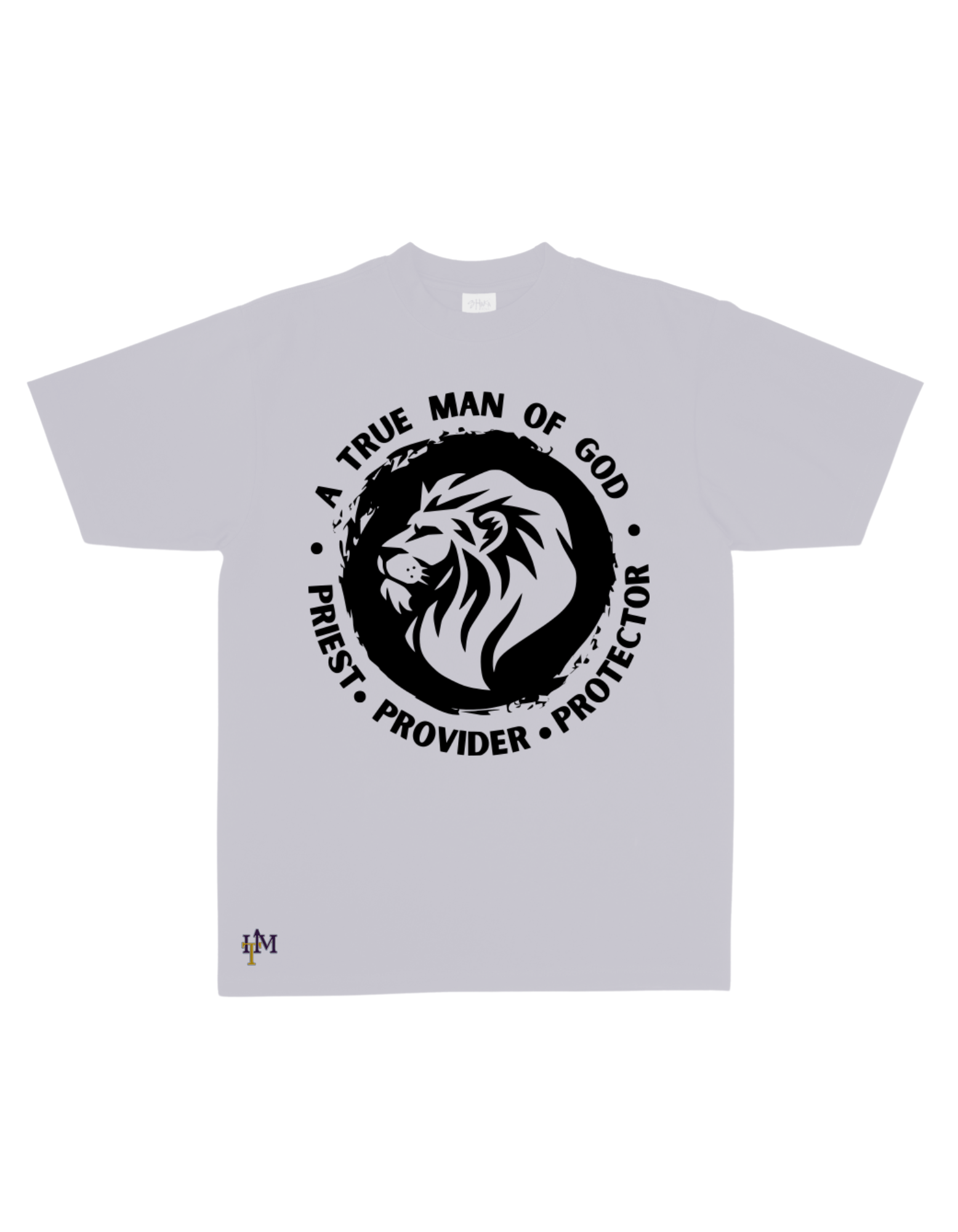 Men's Heavy Weight Cotton (Flocked) Man of God Lion Tee