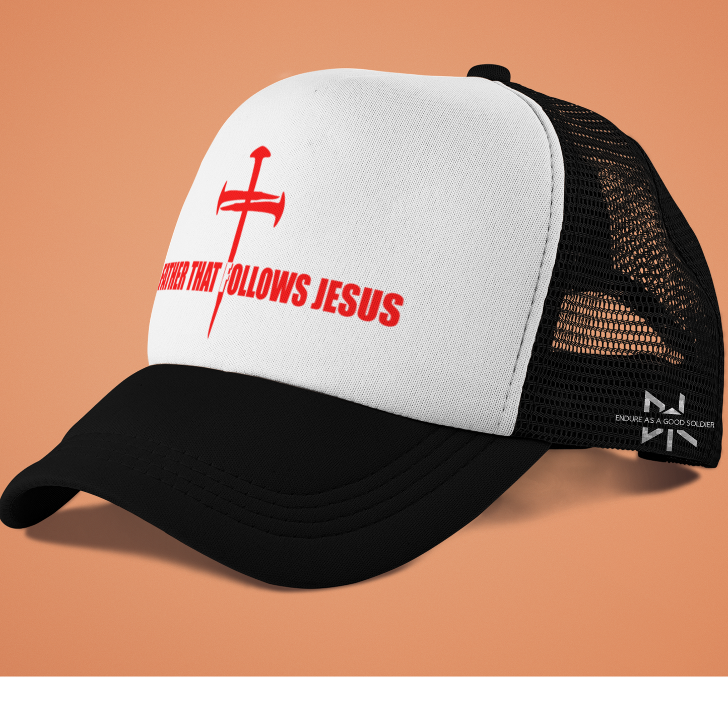 A Father That Follows Jesus Trucker Hat (Brick)