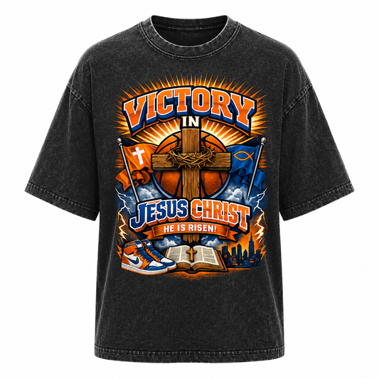 Women's Victory in Jesus Vintage Tee | New York State of Faith Edition