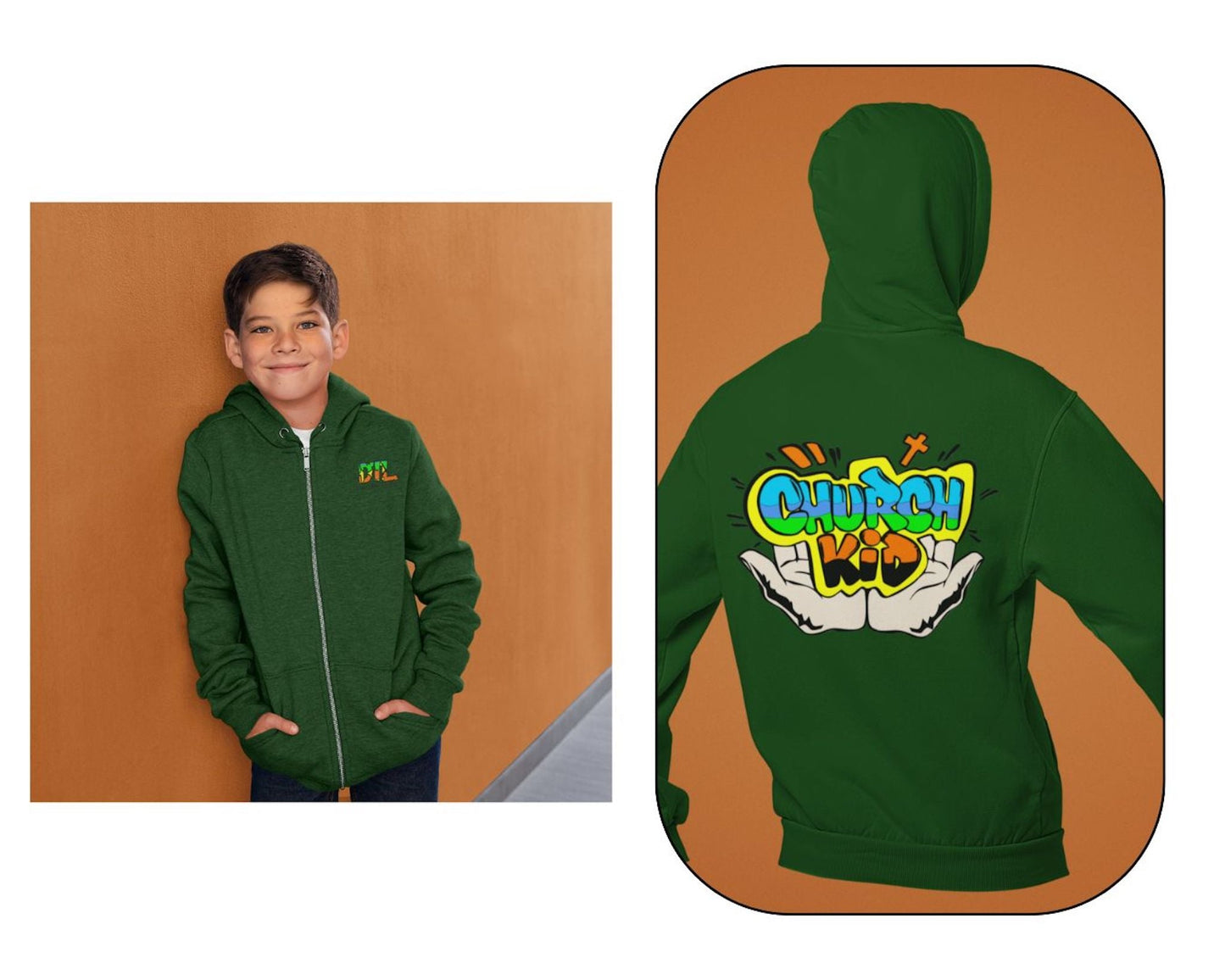 Church Kid N Graffiti Full Zip Hoodie