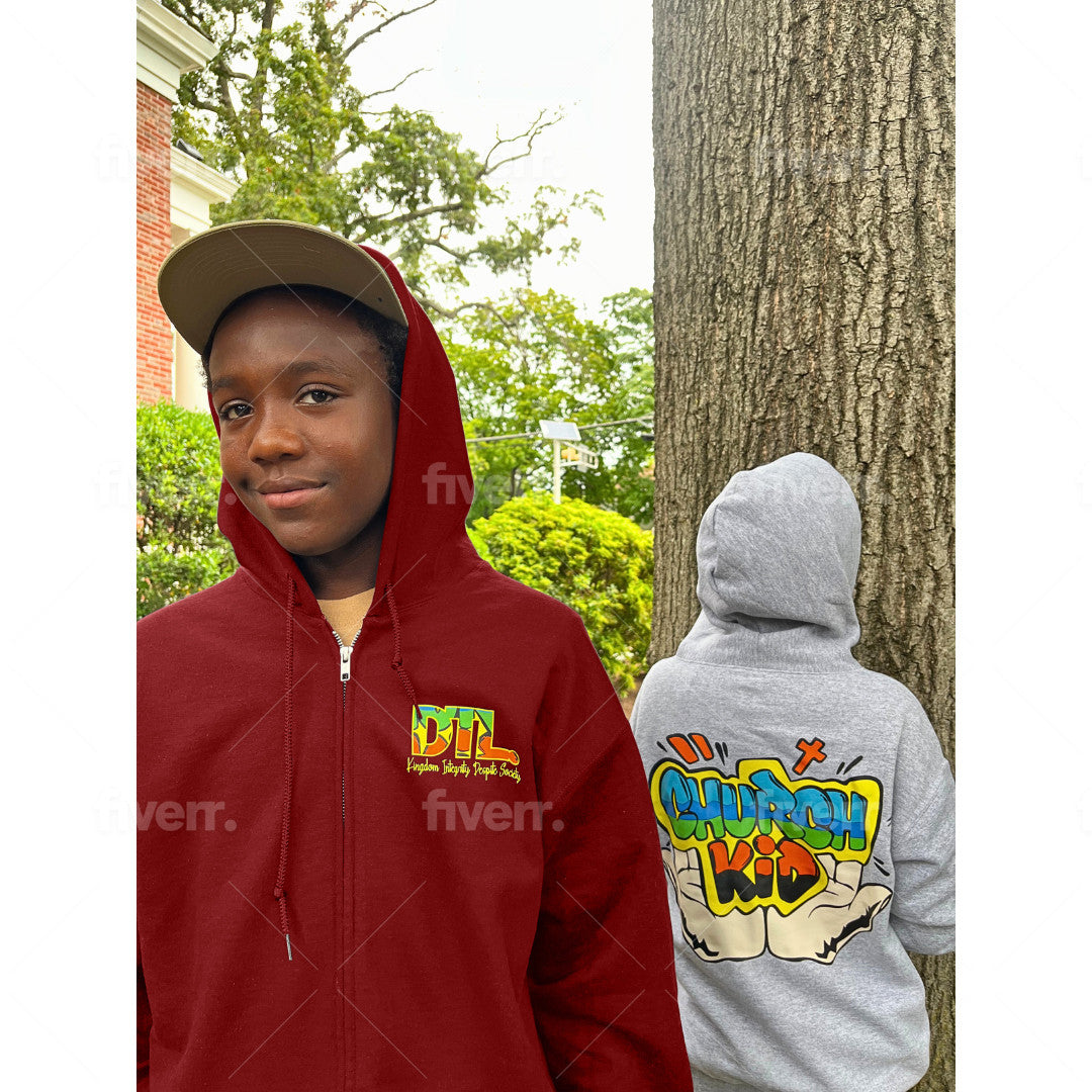 Church Kid N Graffiti Full Zip Hoodie