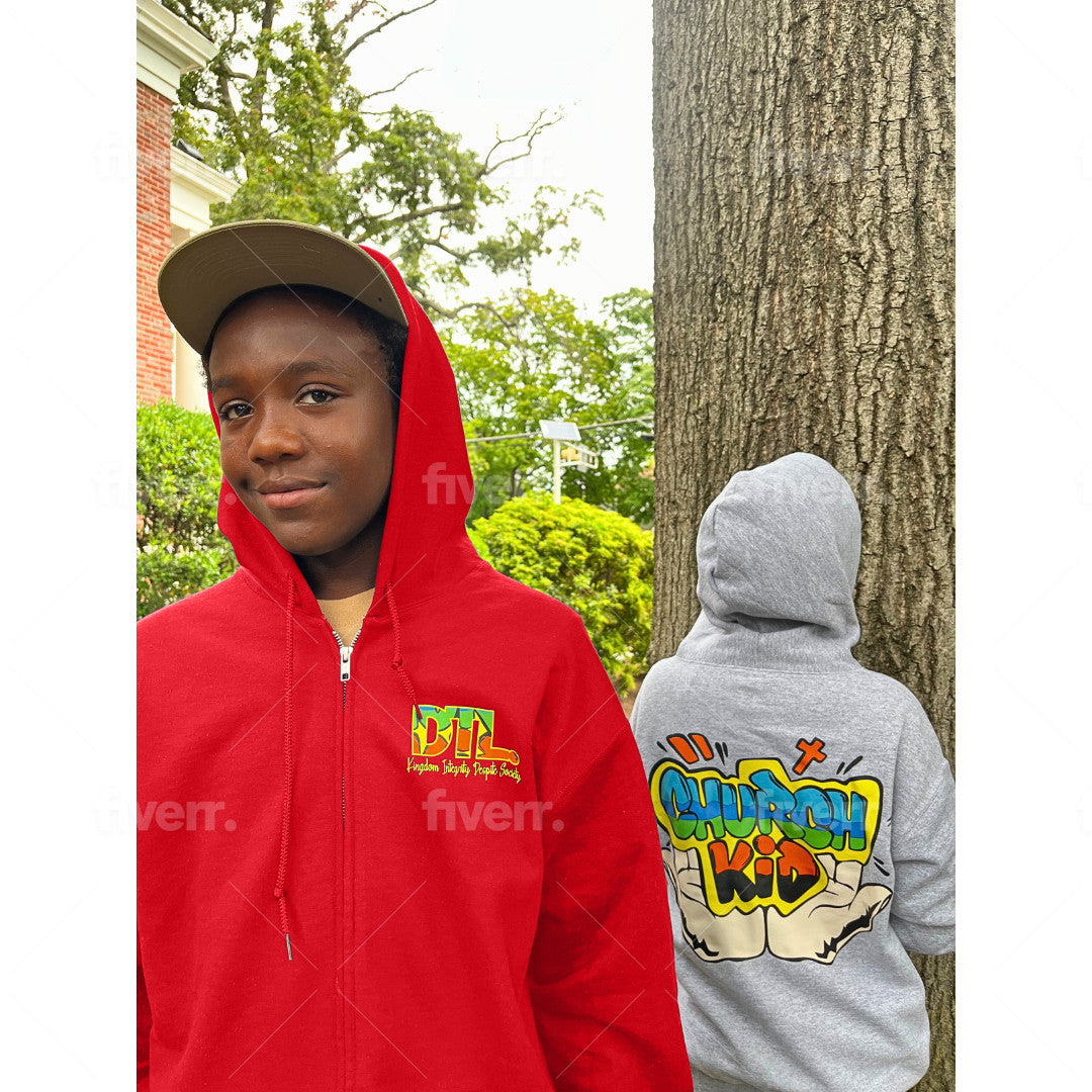 Church Kid N Graffiti Full Zip Hoodie