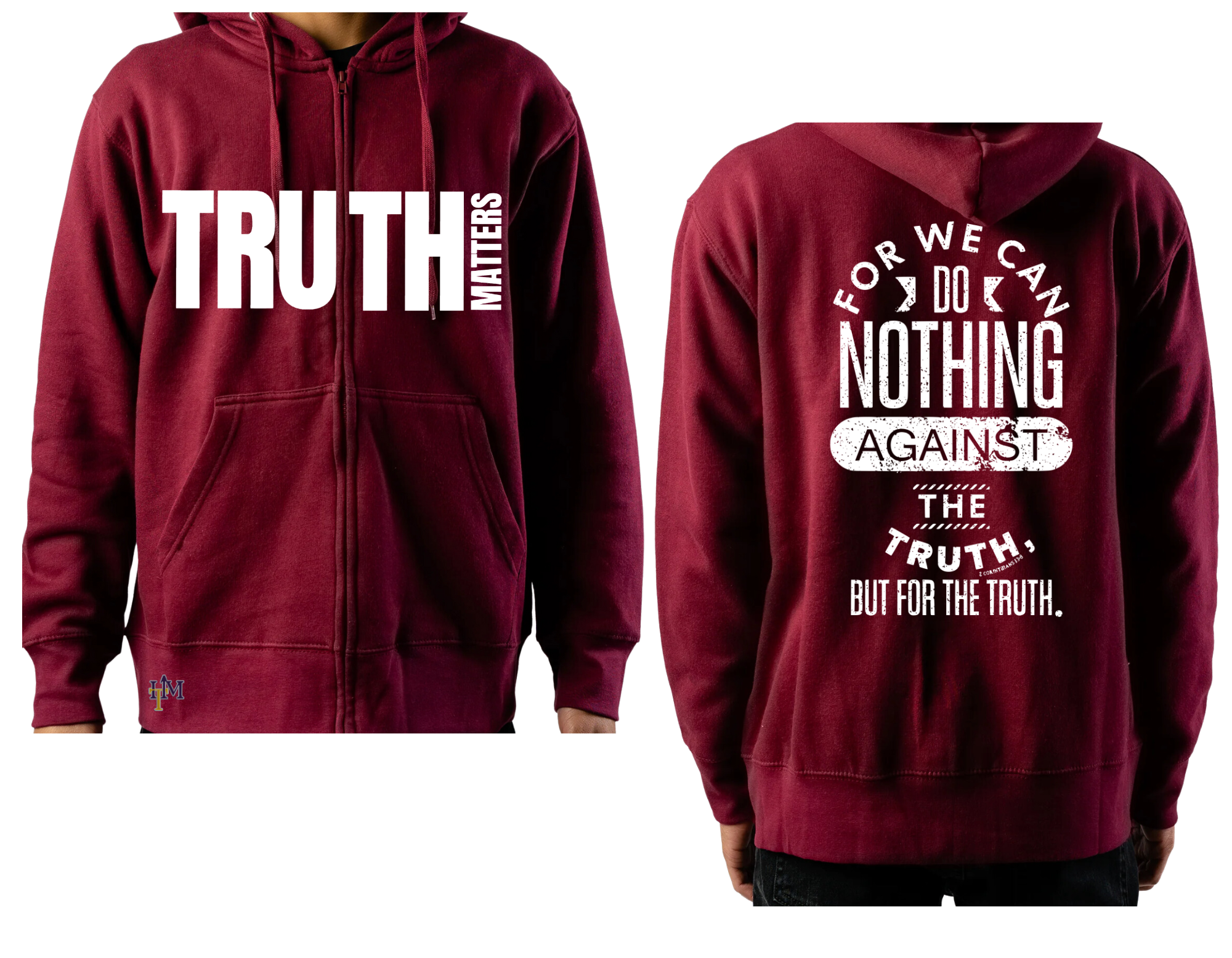 Men's Heavy Blend Fleece Truth Matters Zip Hoodie