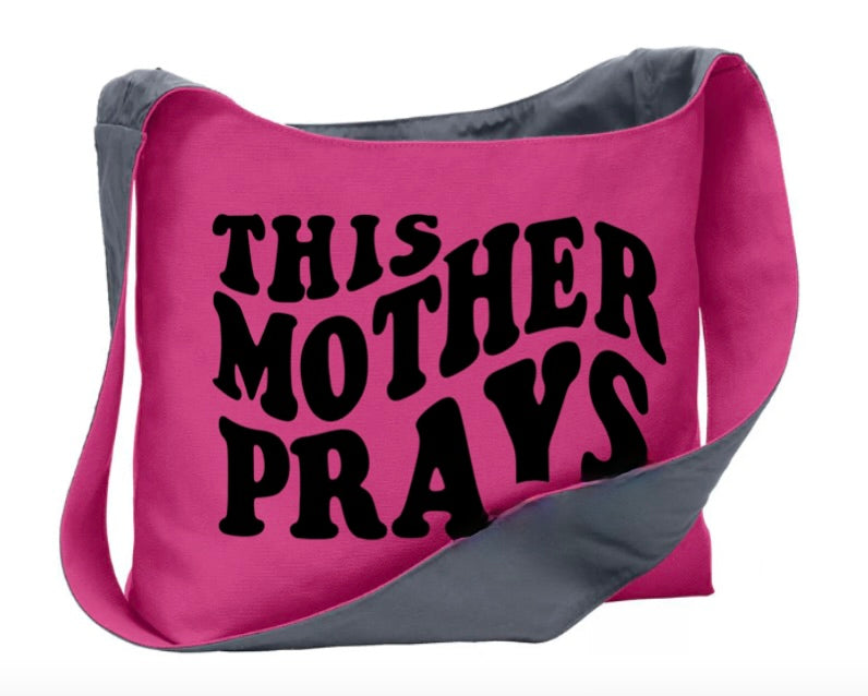 This Mother Prays In Jesus Name Reversable Travel Bag