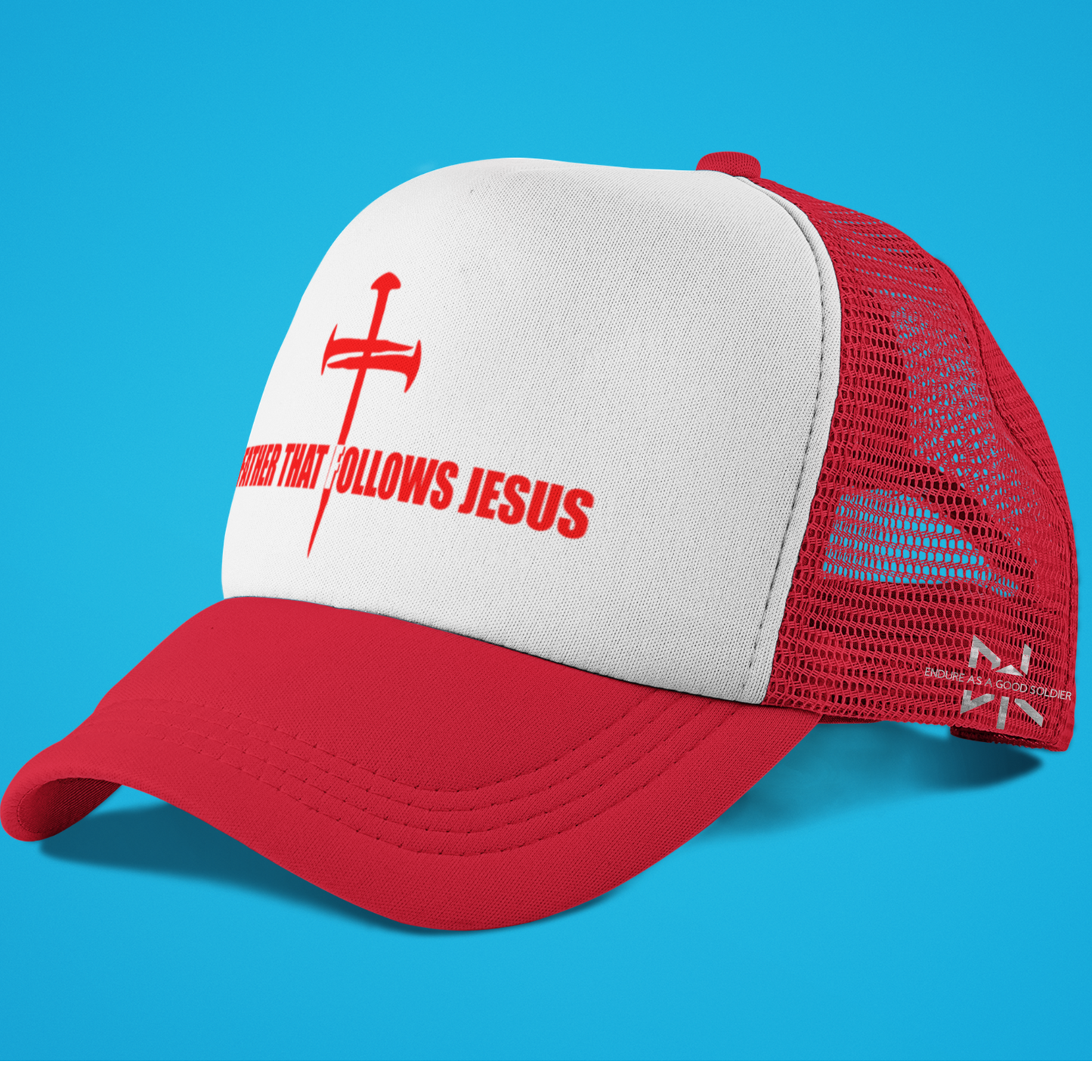 A Father That Follows Jesus Trucker Hat (Brick)