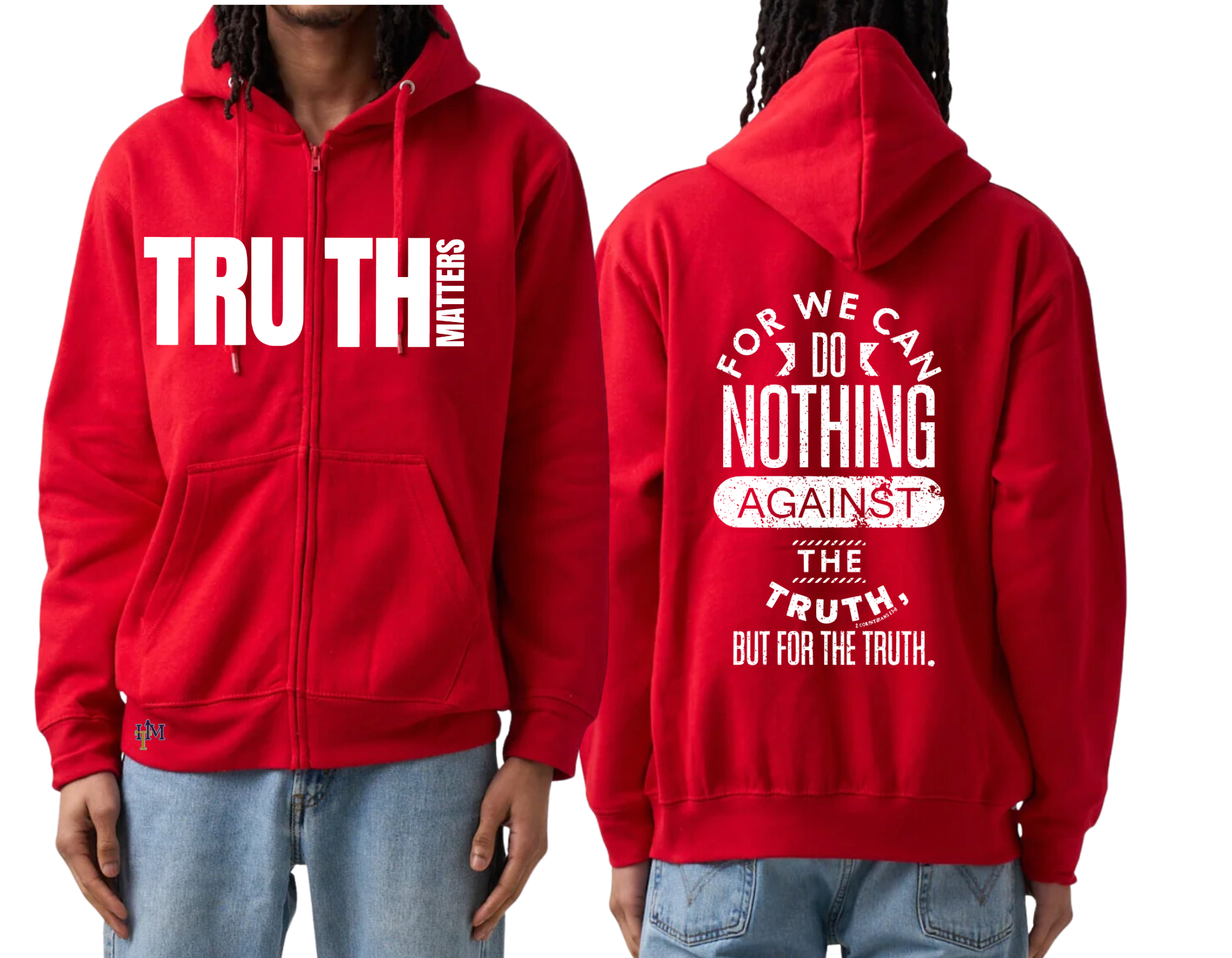 Men's Heavy Blend Fleece Truth Matters Zip Hoodie