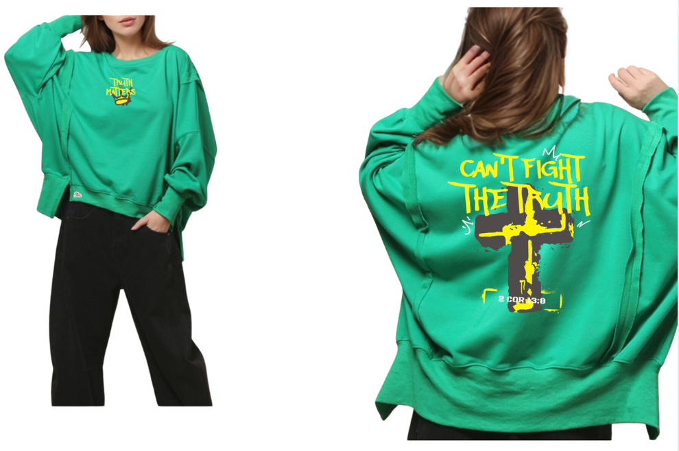 Women’s Truth Matters 2  Irregular Slouchy Sweatshirt