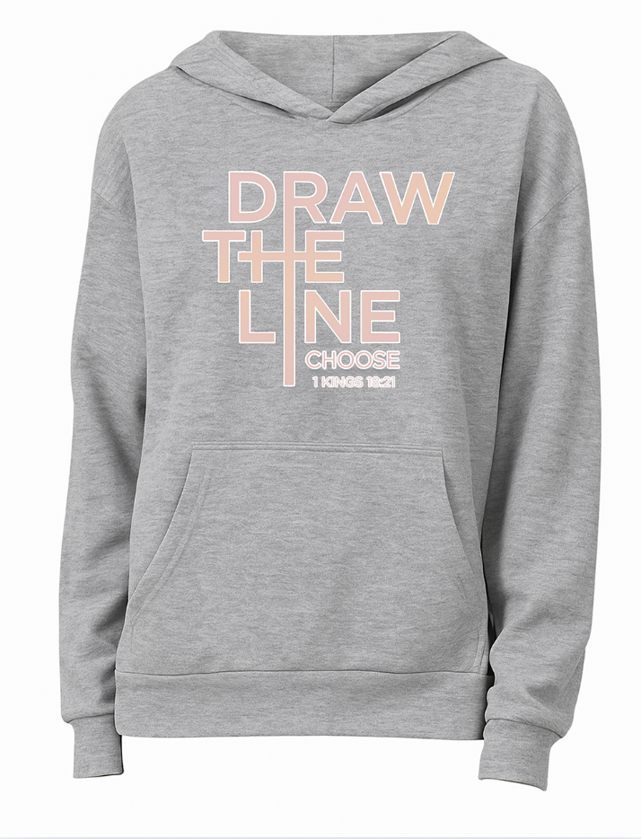 Solid Color Pocket Front Cross The Line Women's Hoodie