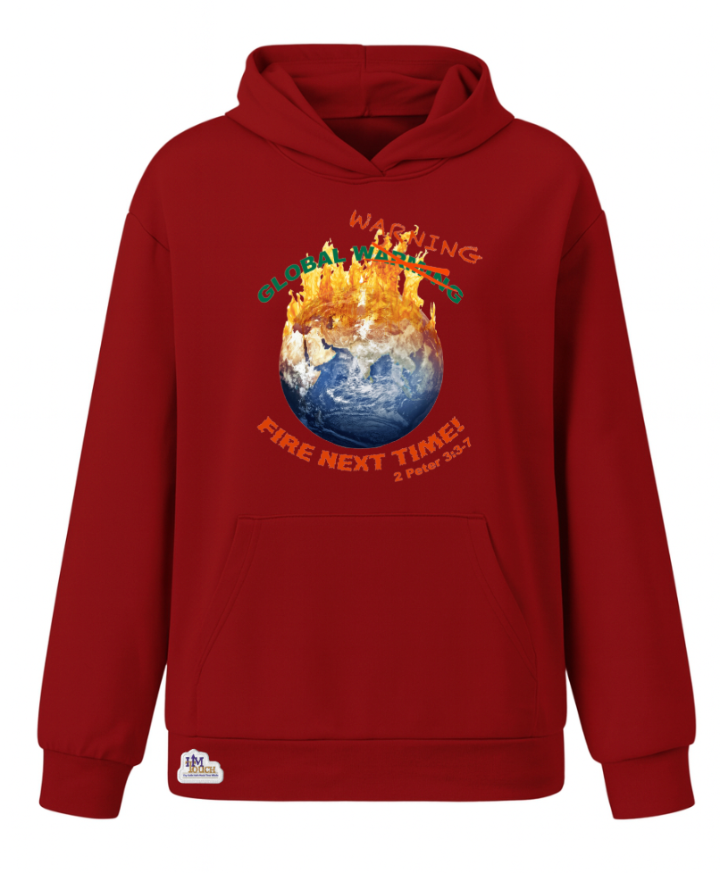 Women's Solid Color Pocket Front Fire Next Time Hoodie