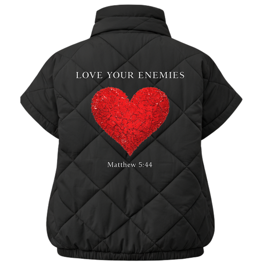 Love Your Enemies Women’s Lightweight Quilted Jacket – Matthew 5:44 Faith Essential