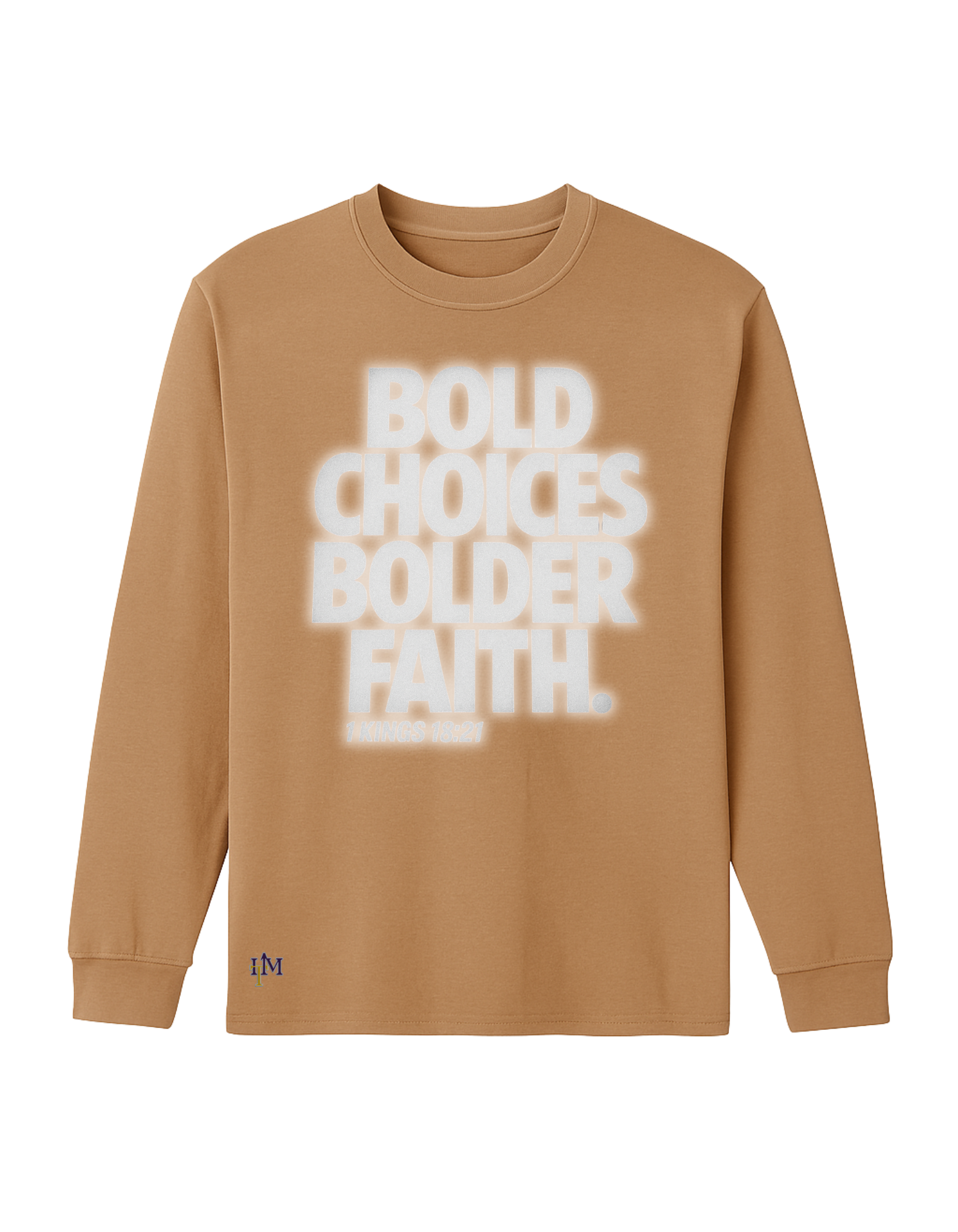 Bold Choices...Bolder Faith Reflective Men's Long Sleeve Tee w/HIM Touch
