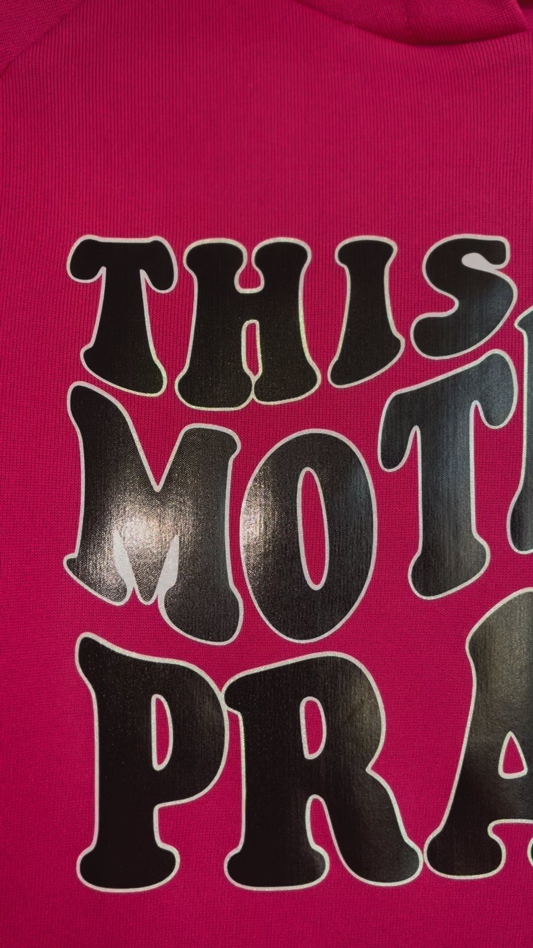 This Mother Prays In Jesus Name Long Hoodie Dress (Limited Edition)