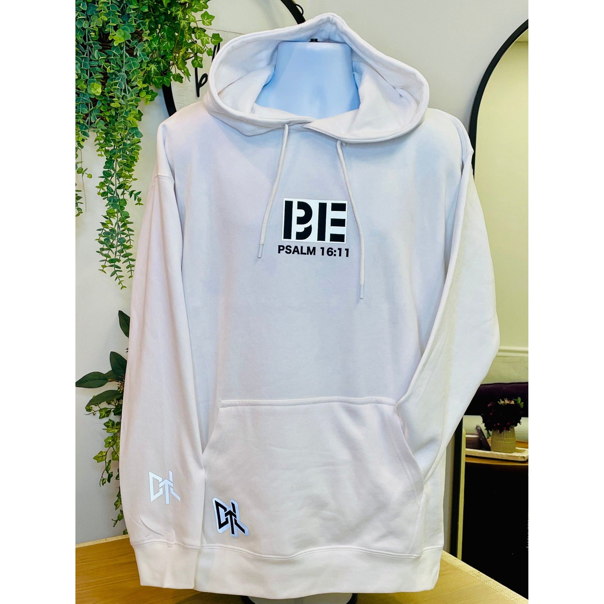 Pure White BE Reflective Hoodie – Draw The Line Tees LLC