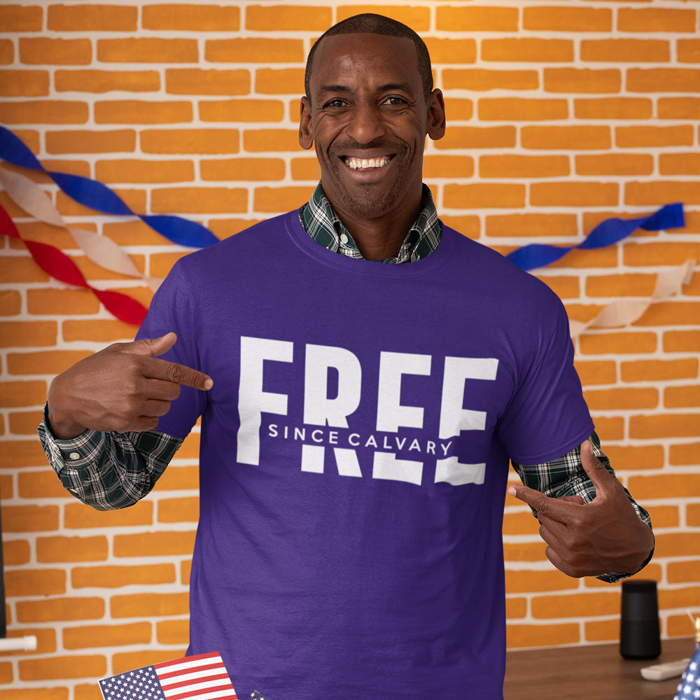 Free Since Calvary shirt purple front