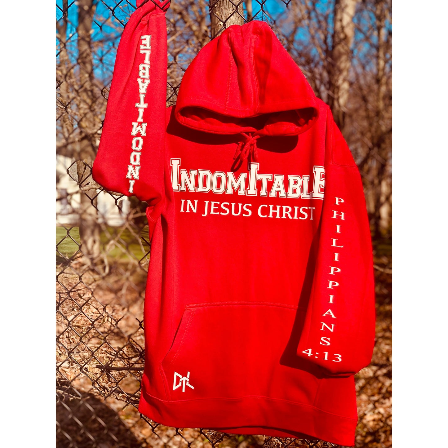 Unisex Indomitable In Jesus Christ Hoodie 3D Red