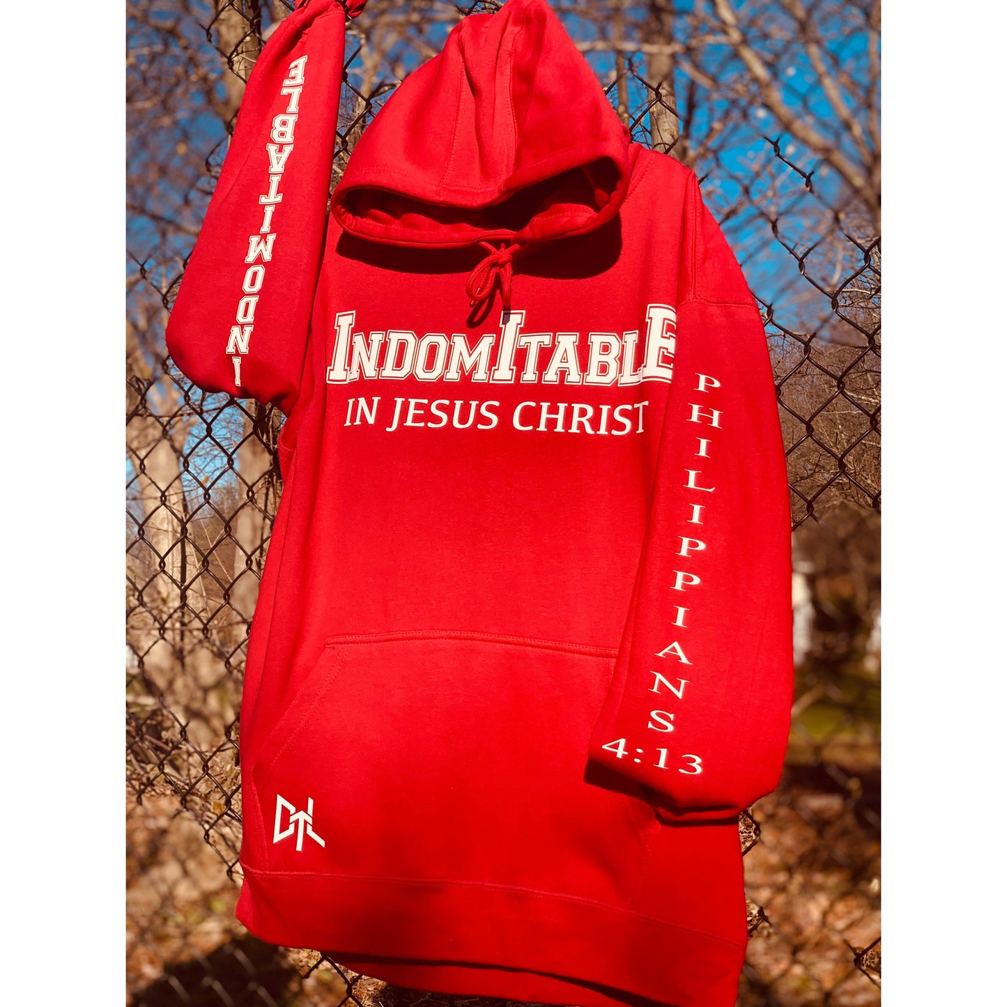 Unisex Indomitable In Jesus Christ Hoodie 3D Red