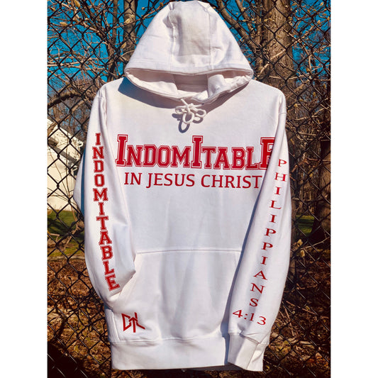 Unisex Indomitable In Jesus Christ Hoodie 3D White