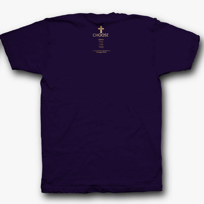 Not me collection gold design 3 purple shirt back