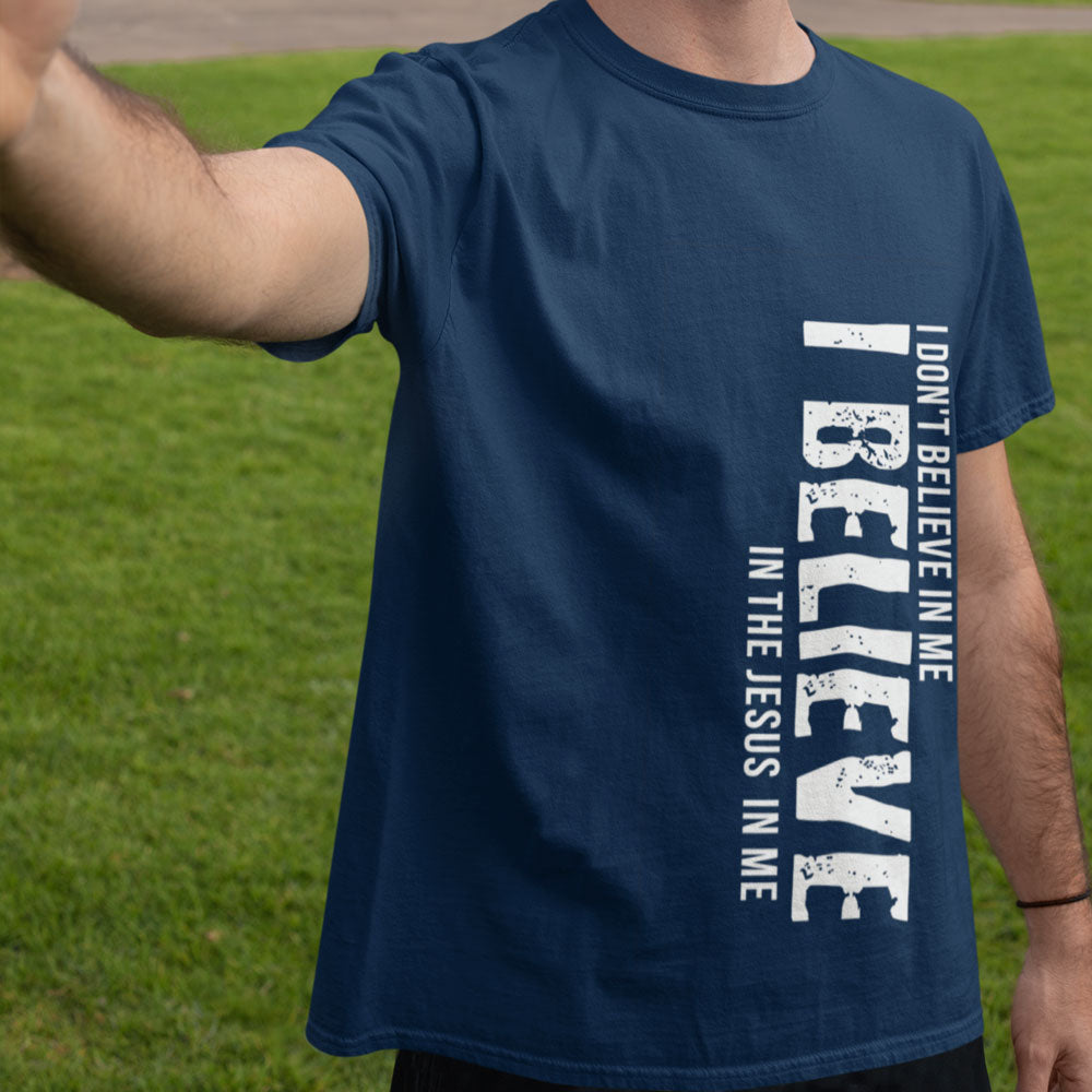 Not Me Collection Design 4 on navy blue shirt